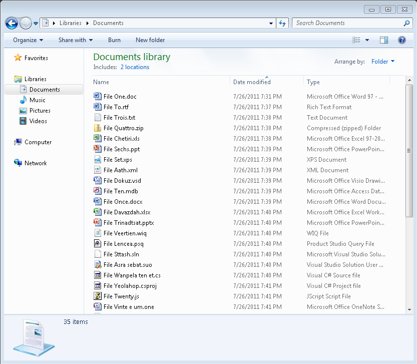Windows 7 Windows Explorer (2009)